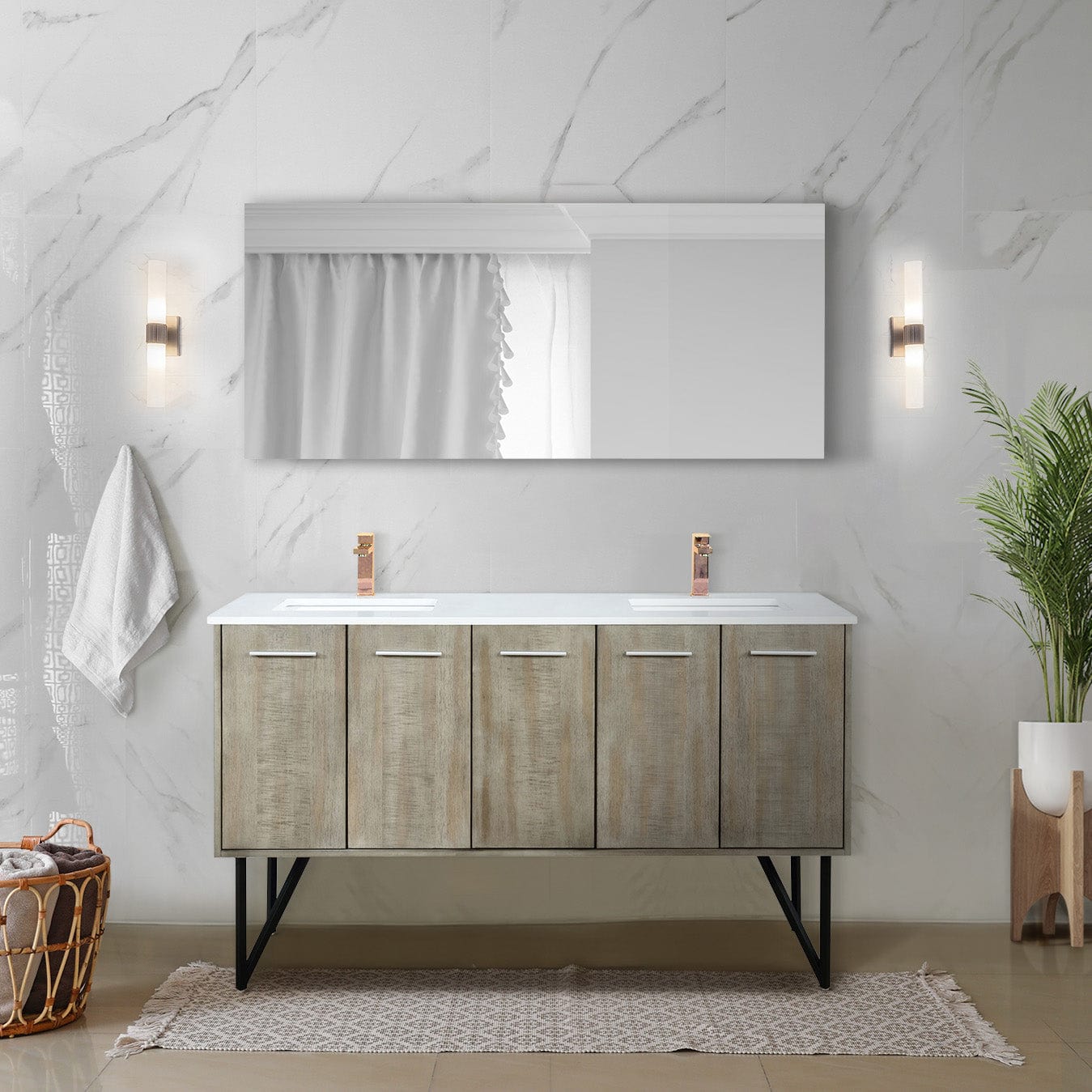 Lancy  60" Double Bathroom Vanity