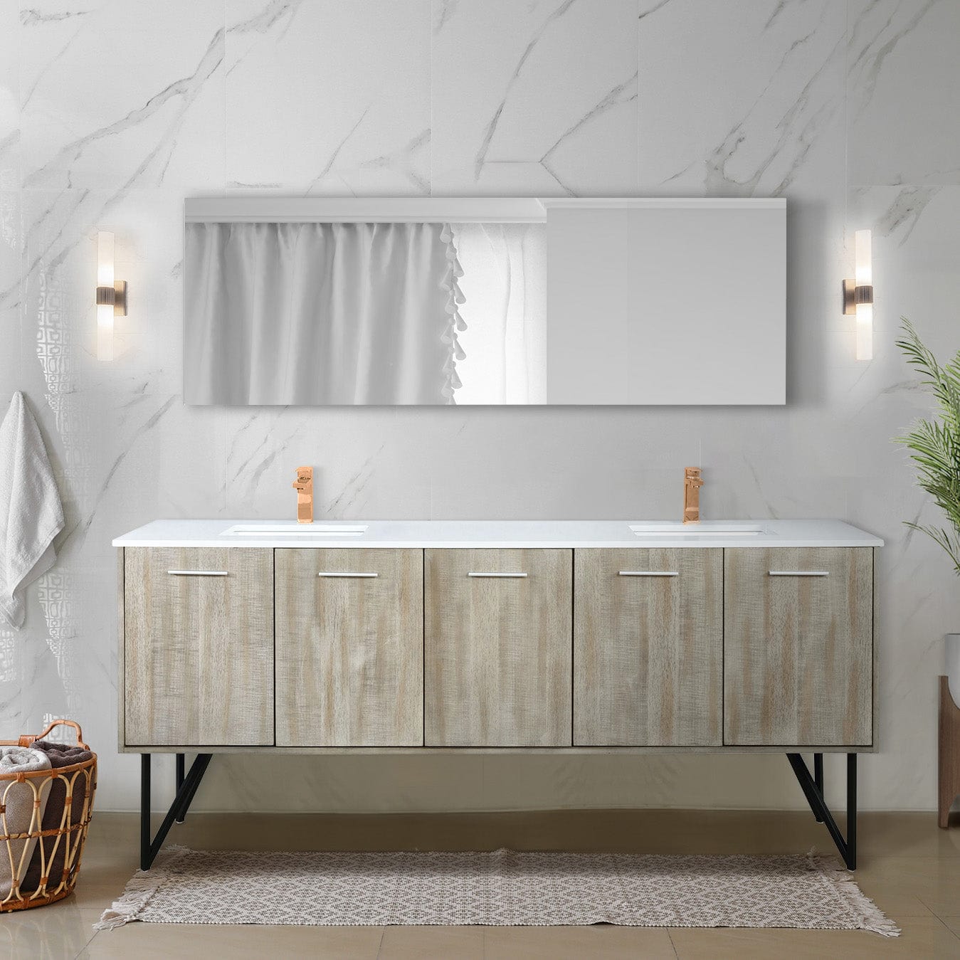 Lancy  80" Double Bathroom Vanity