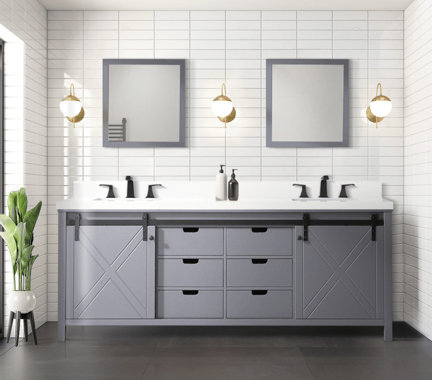 Marsyas 84" x 22" Double Bath Vanity