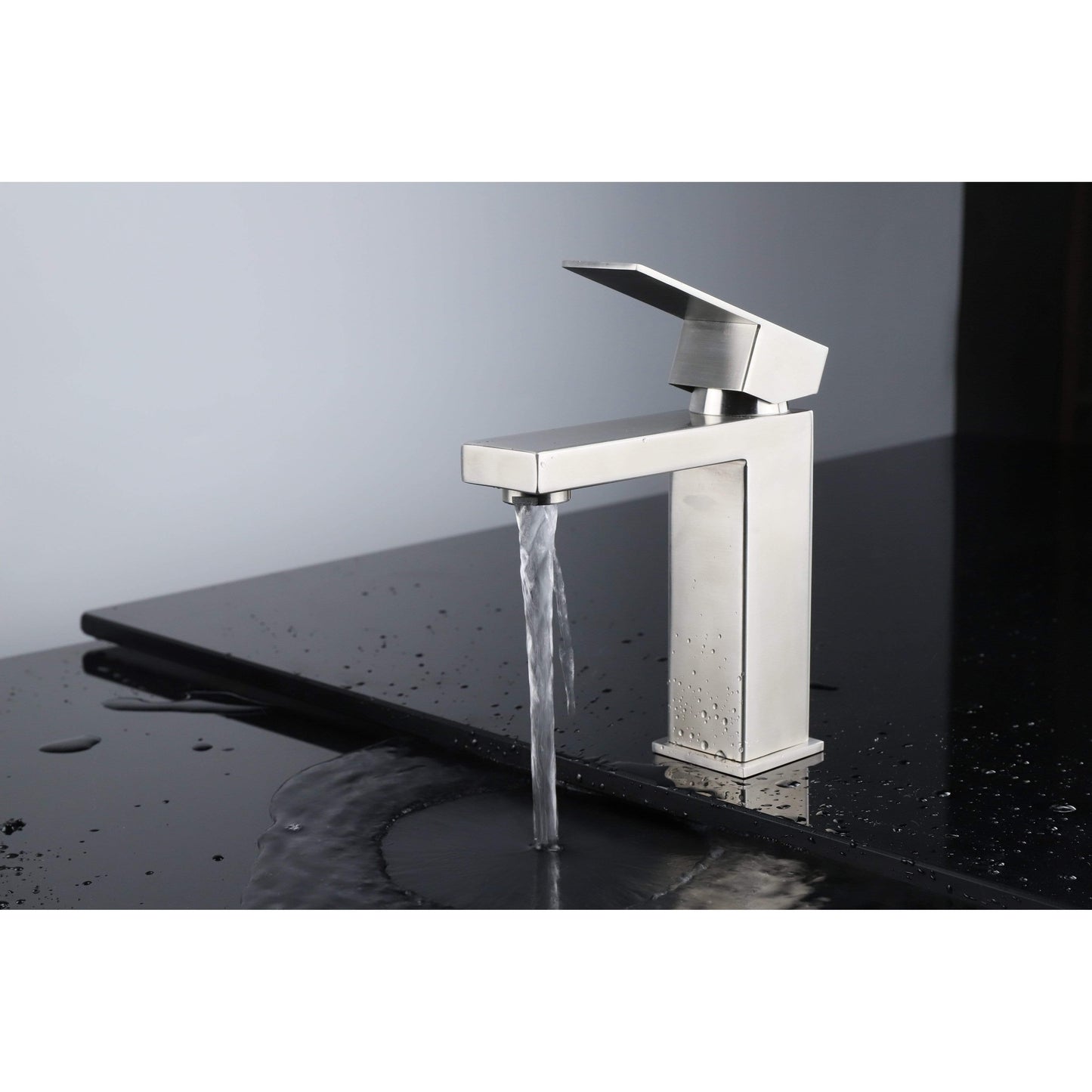 St. Lucia Stainless Steel Single Hole Bathroom Faucet