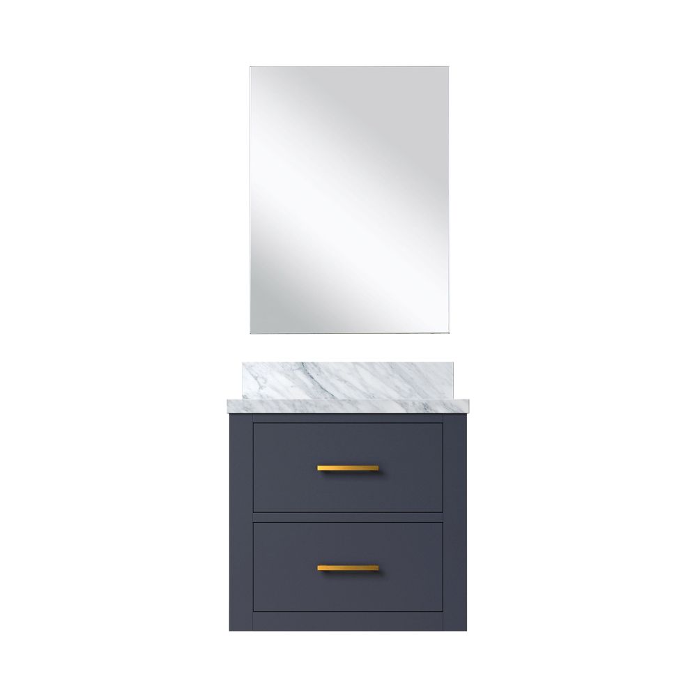 Castor 20 in W x 18 in. D Blue Single Bath Vanity Acrylic Countertop and 18 in Mirror