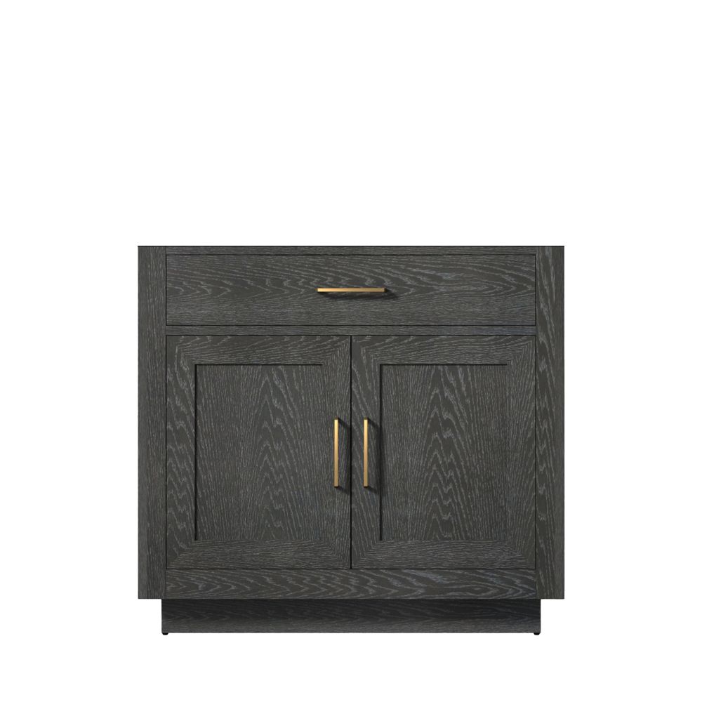 Abbey 36 in W x 22 in. D Black Oak Single Bath Vanity
