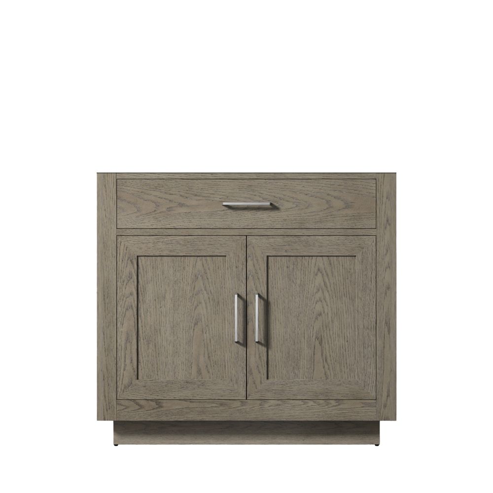 Abbey 36 in W x 22 in. D Grey Oak Single Bath Vanity