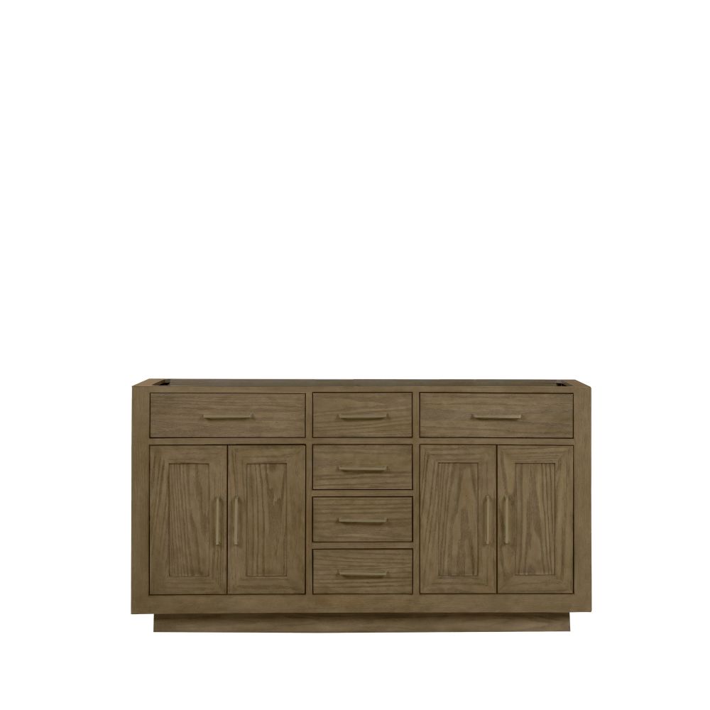 Abbey 60 in W x 22 in. D Grey Oak Double Bath Vanity