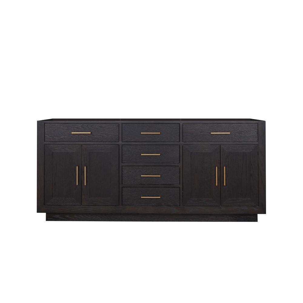 Abbey 72 in W x 22 in. D Black Oak Double Bath Vanity