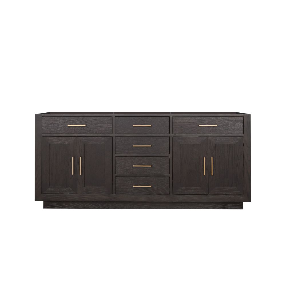 Abbey 72 in W x 22 in. D Brown Oak Double Bath Vanity