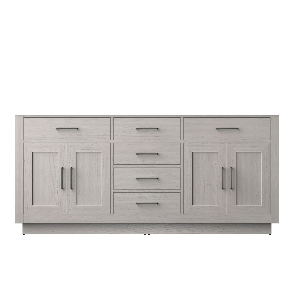 Abbey 72 in W x 22 in. D White Oak Double Bath Vanity
