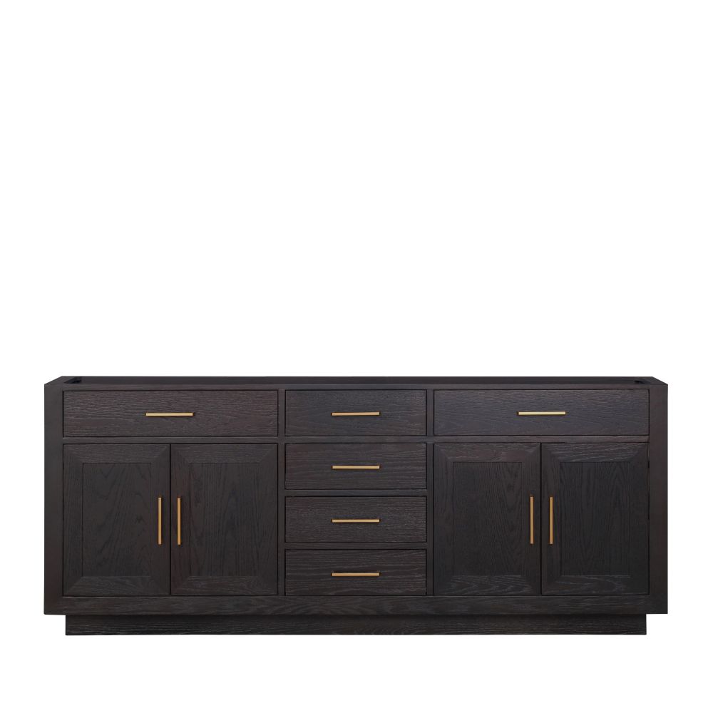 Abbey 80 in W x 22 in. D Black Oak Double Bath Vanity
