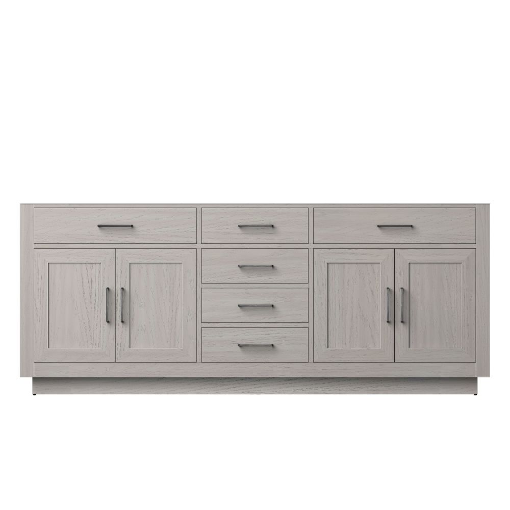 Abbey 80 in W x 22 in. D White Oak Double Bath Vanity