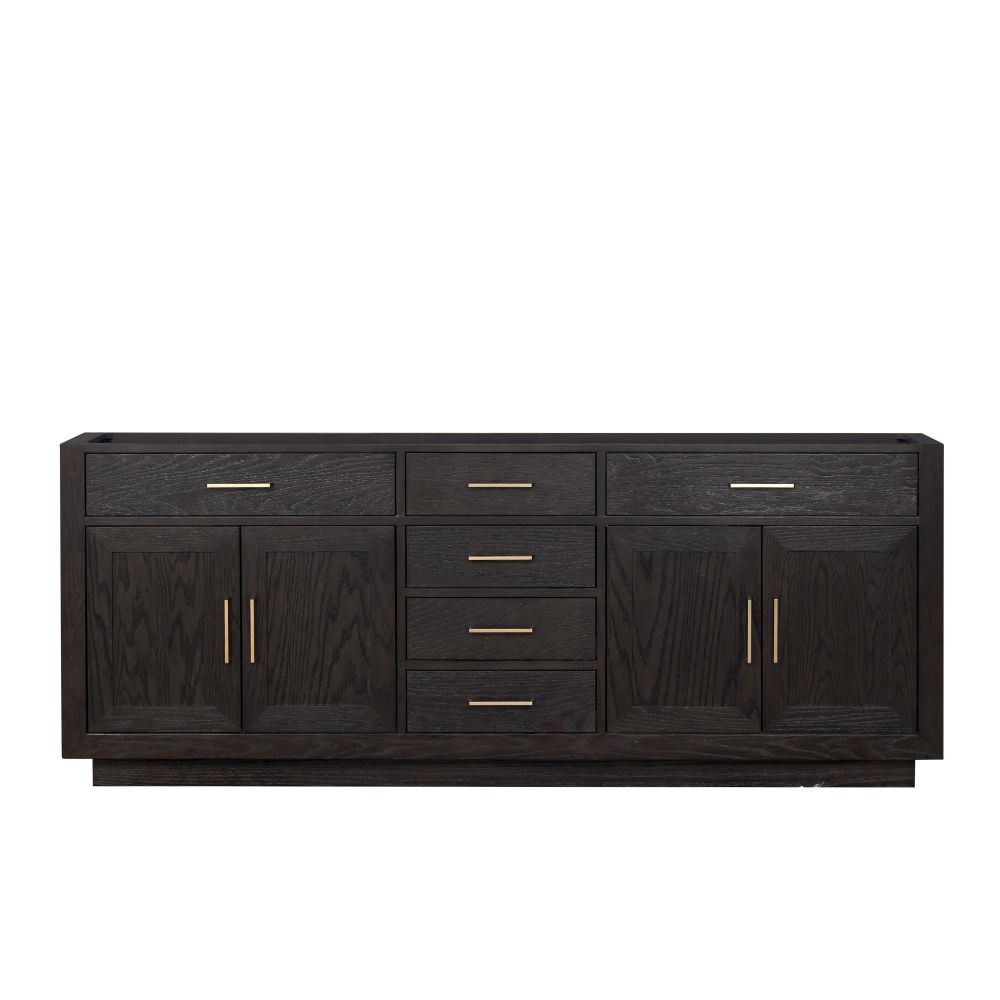 Abbey 84 in W x 22 in. D Black Oak Double Bath Vanity