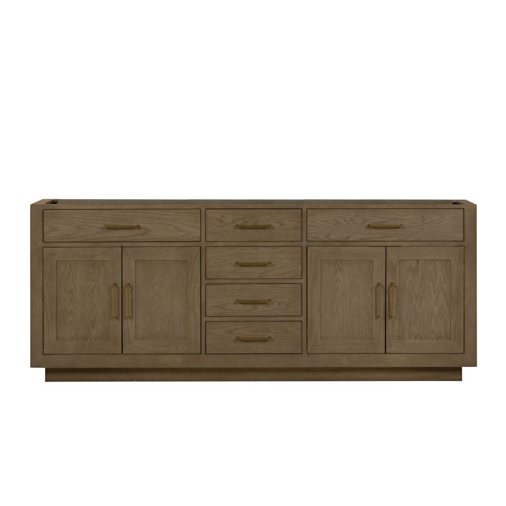 Abbey 84 in W x 22 in. D Grey Oak Double Bath Vanity