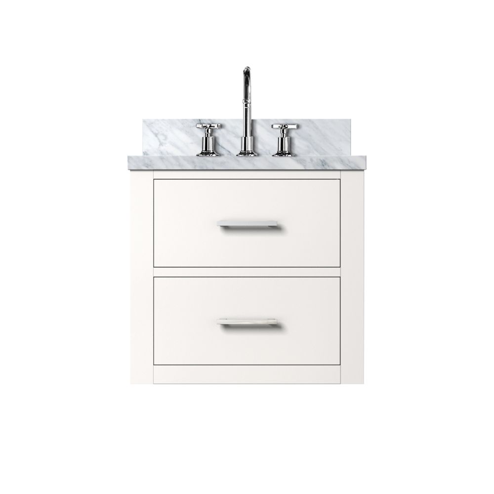 Castor 20 in W x 18 in. D White Single Bath Vanity, Acrylic Top, and Faucet Set