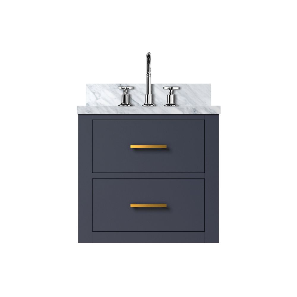 Castor 20 in W x 18 in. D Blue Single Bath Vanity, Acrylic Top, and Faucet Set