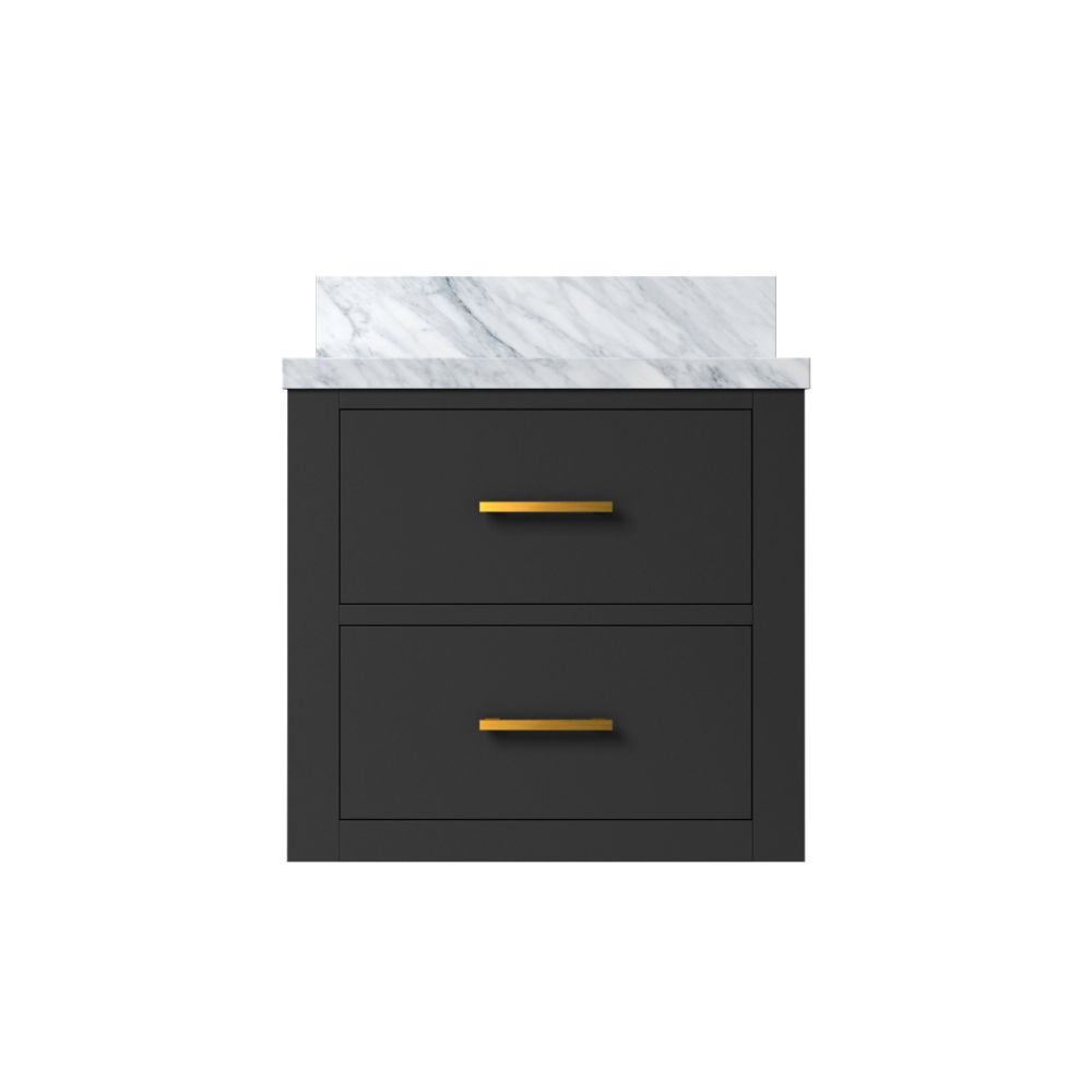 Castor 20 in W x 18 in. D Black Single Bath Vanity and Acrylic Top