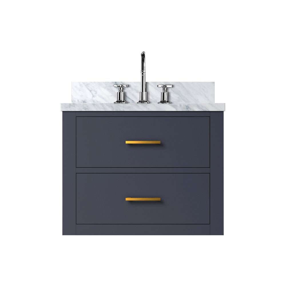 Castor 24 in W x 18 in. D Blue Single Bath Vanity, Acrylic Top, and Faucet Set