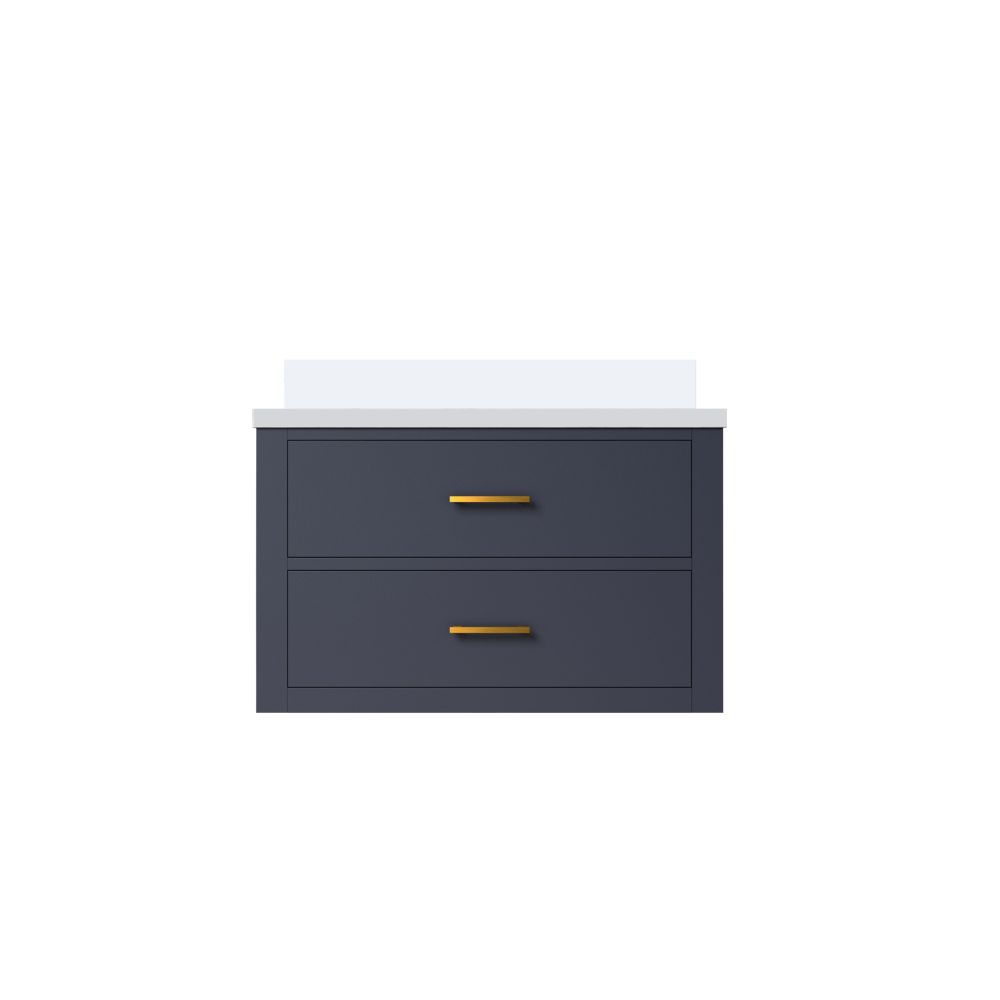 Castor 30 in W x 22 in. D Blue Double Bath Vanity and White Quartz Top