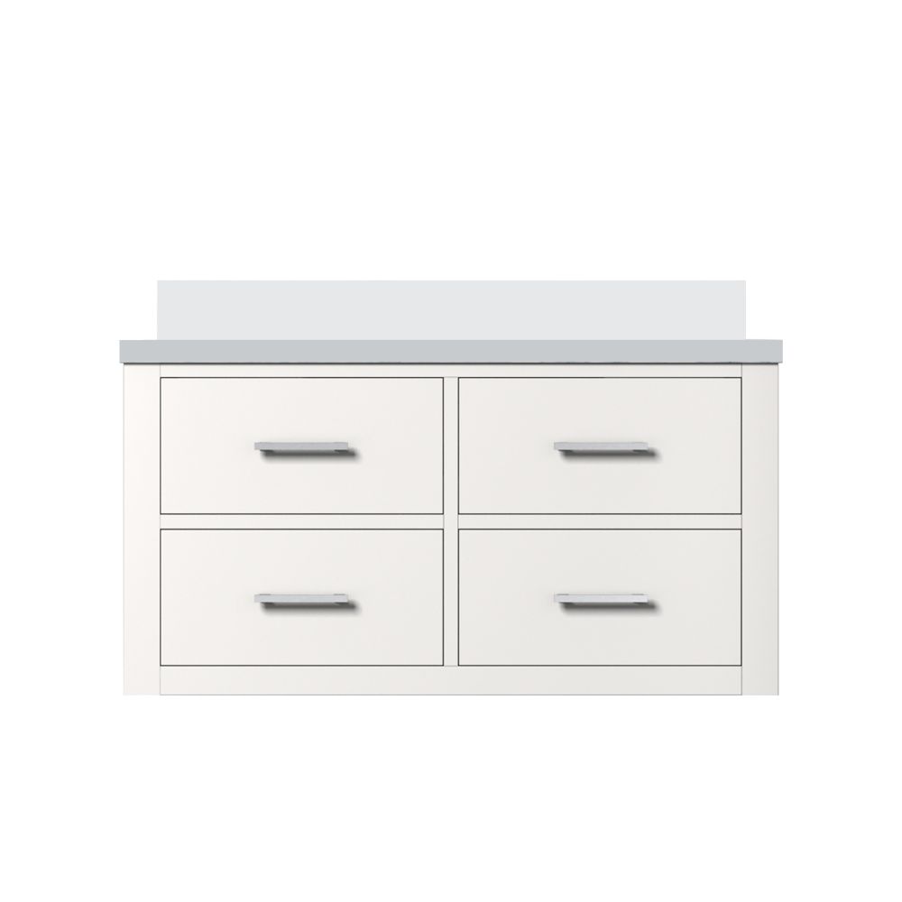 Castor 36 in W x 22 in. D White Double Bath Vanity and Cultured Marble Top