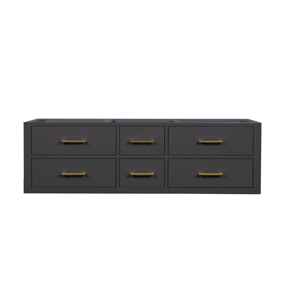 Castor 60 in W x 22 in. D Black Double Bath Vanity