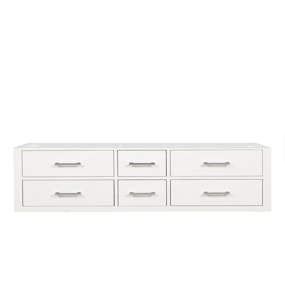 Castor 72 in W x 22 in. D White Double Bath Vanity