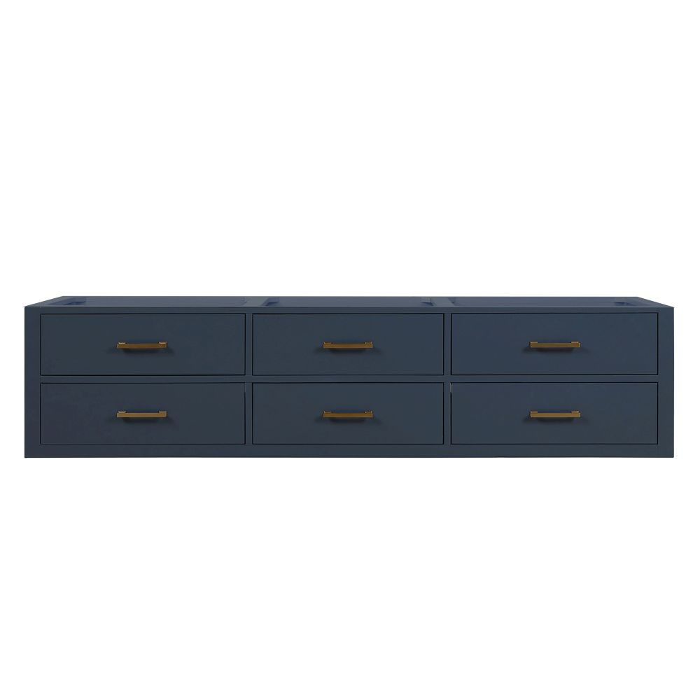 Castor 80 in W x 22 in. D Blue Double Bath Vanity
