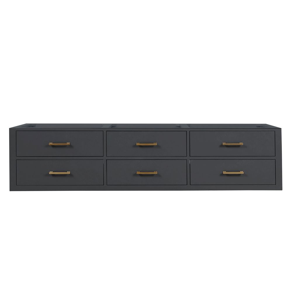 Castor 80 in W x 22 in. D Black Double Bath Vanity
