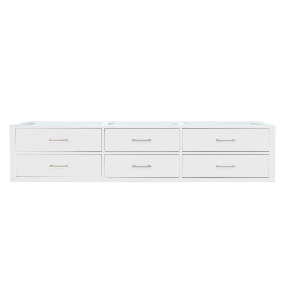 Castor 84 in W x 22 in. D White Double Bath Vanity