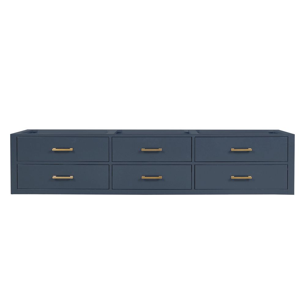 Castor 84 in W x 22 in. D Blue Double Bath Vanity
