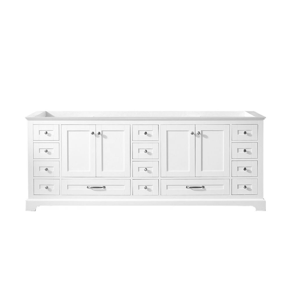 Dukes 84 in. W x 22 in. D White Double Bath Vanity