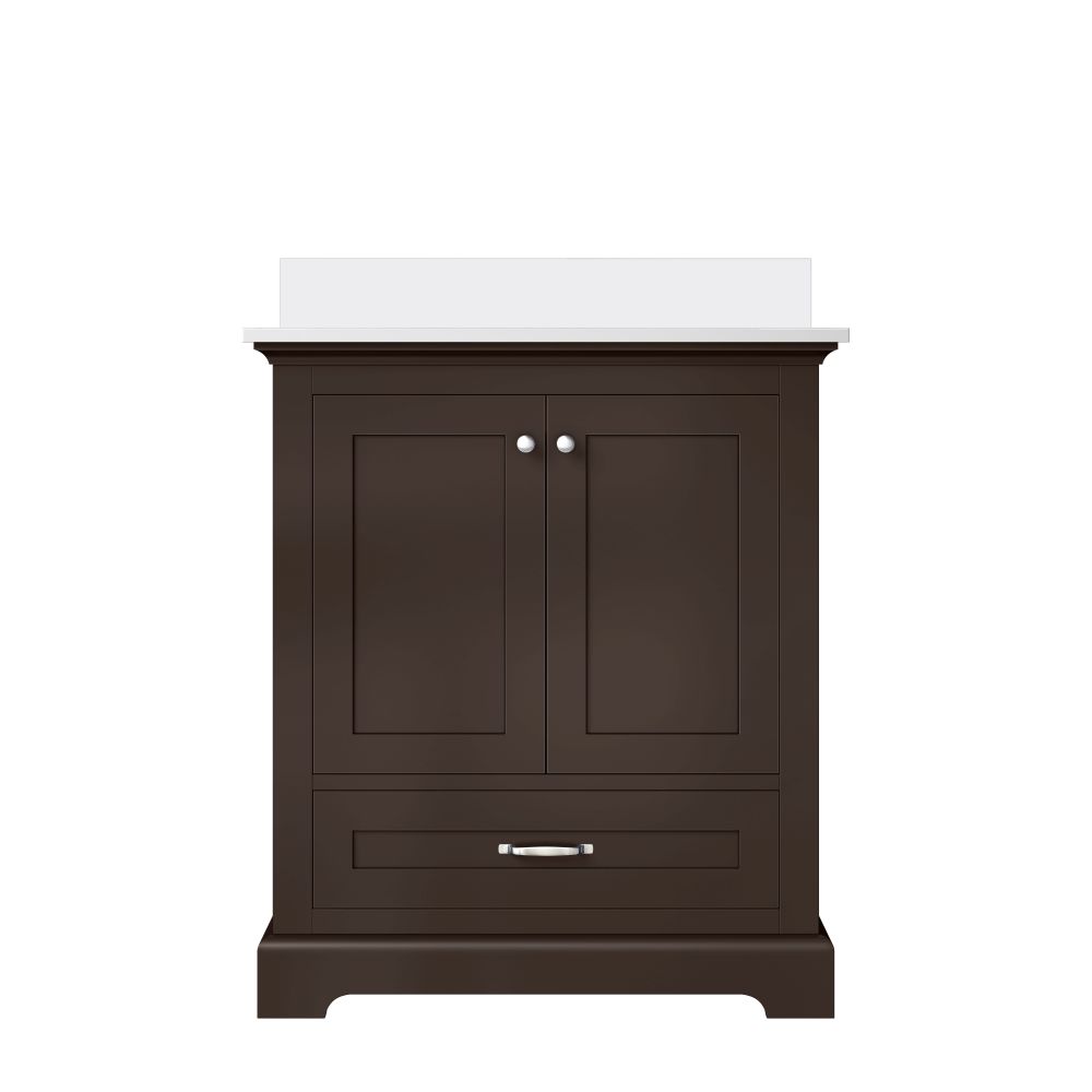 Dukes 30 in. W x 22 in. D Espresso Single Bath Vanity and Cultured Marble Top