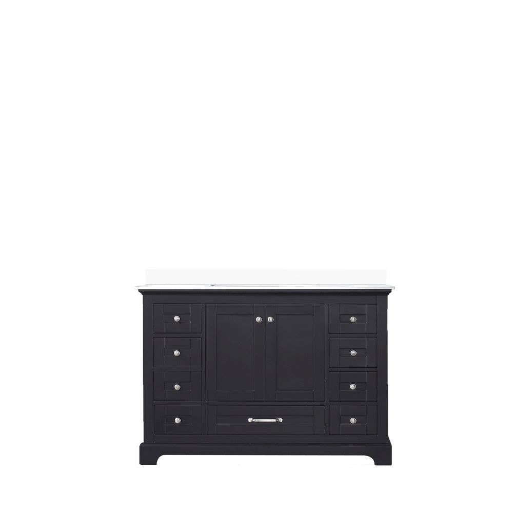 Dukes 48 in. W x 22 in. D Espresso Single Bath Vanity and Cultured Marble Top