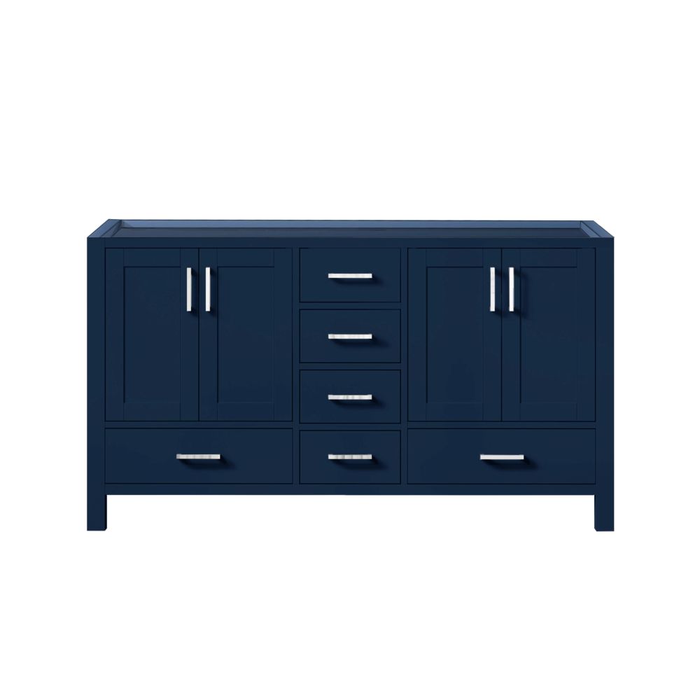 Jacques 60 in. W x 22 in. D Navy Blue Double Bath Vanity