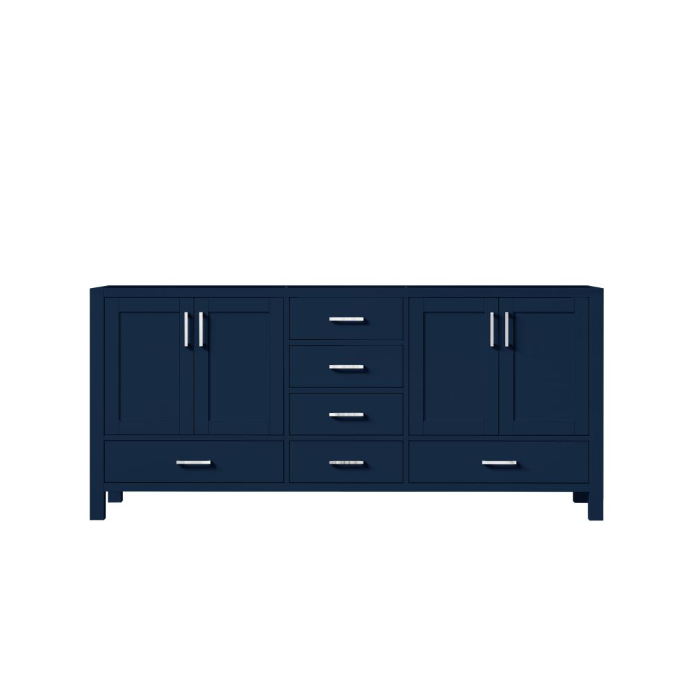 Jacques 72 in. W x 22 in. D Navy Blue Double Bath Vanity