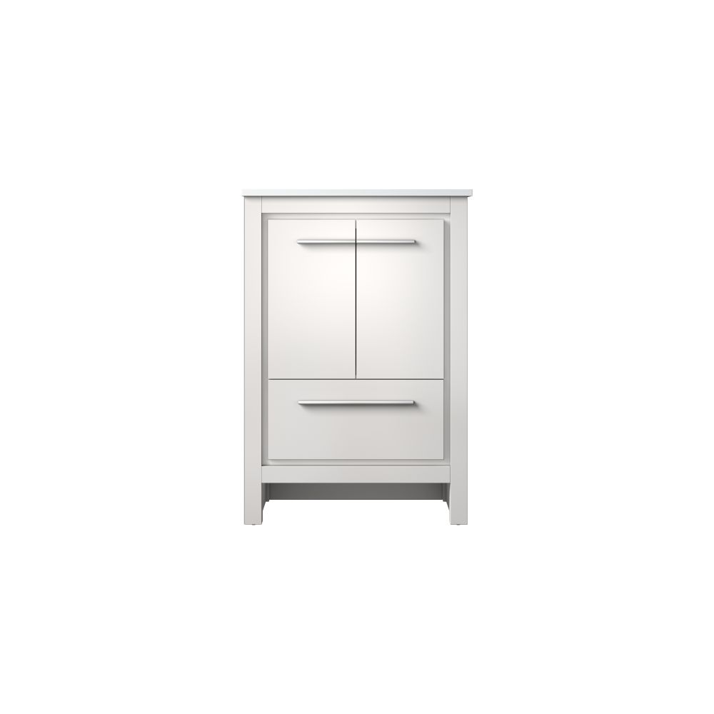 Lafarre 24 in W x 20 in. D White Bath Vanity and Cultured Marble Top