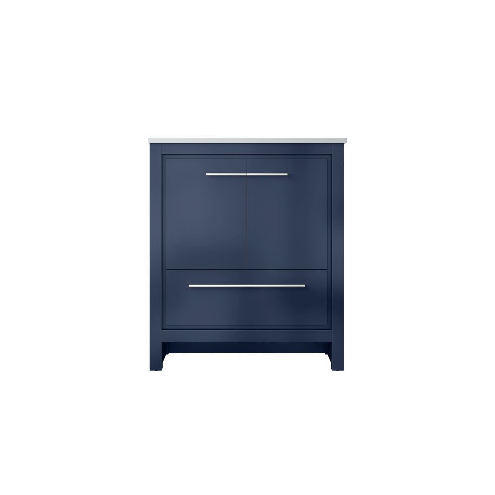 Lafarre 30 in W x 20 in. D Navy Blue Bath Vanity and Cultured Marble Top