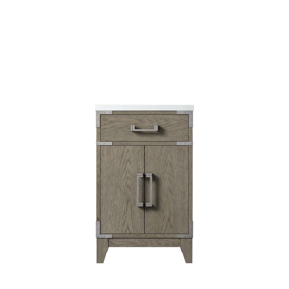 Laurel 20 in W x 18 in. D Grey Oak Single Bath Vanity and Acrylic Top
