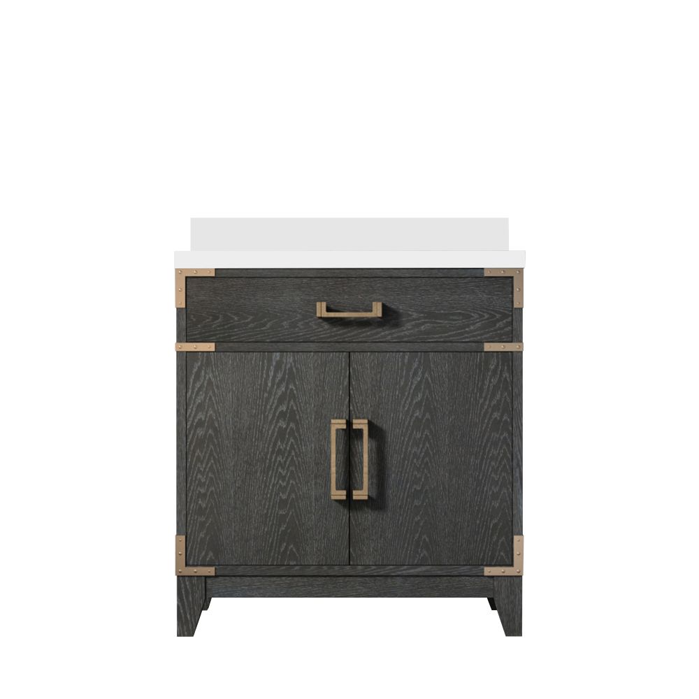Laurel 30 in W x 22 in. D Black Oak Single Bath Vanity and Cultured Marble Top