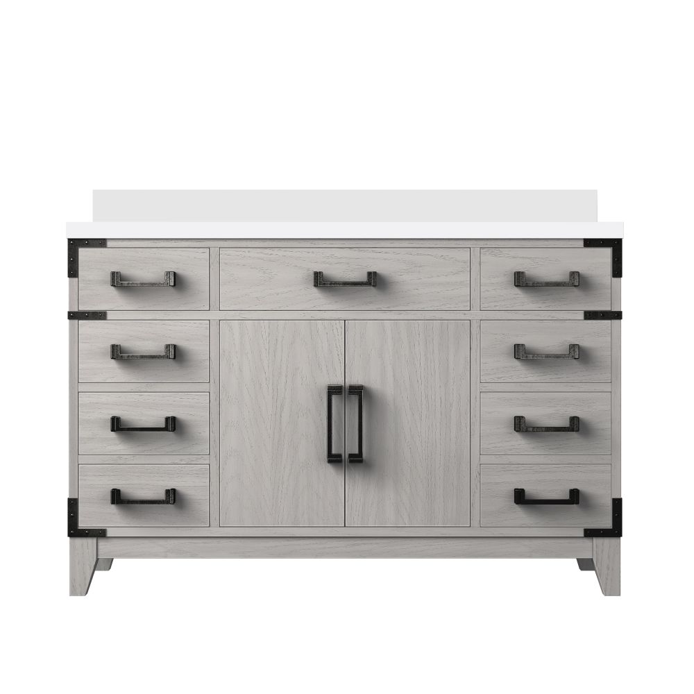 Laurel 48 in W x 22 in. D White Oak Single Bath Vanity and Cultured Marble Top