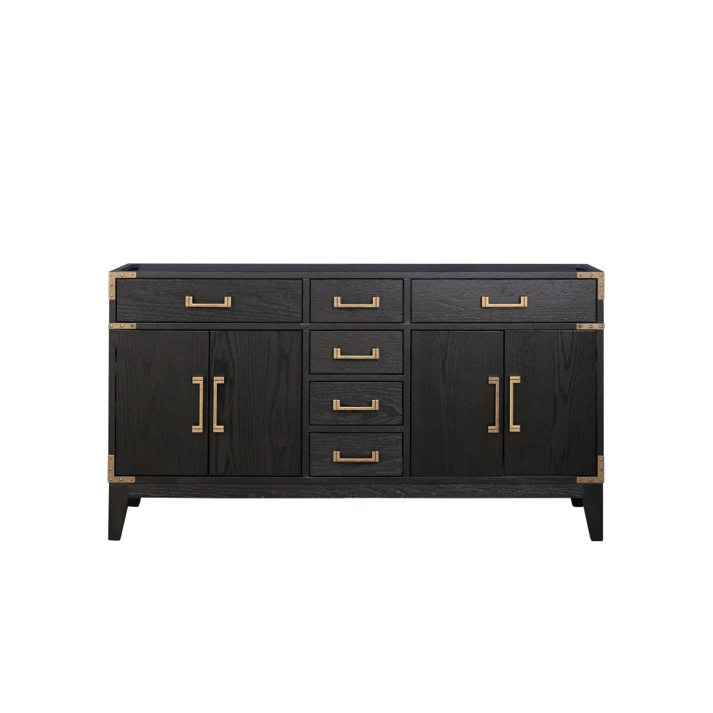 Laurel 60 in W x 22 in. D Black Oak Double Bath Vanity