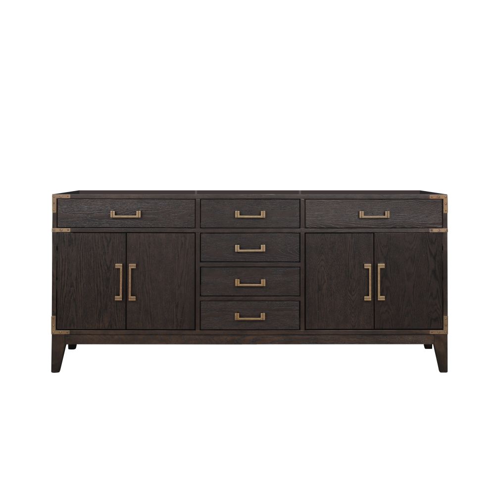 Laurel 72 in W x 22 in. D Brown Oak Double Bath Vanity