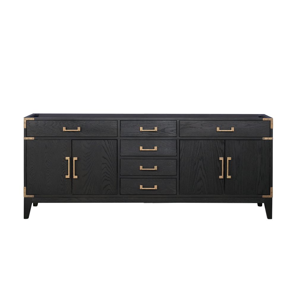 Laurel 80 in W x 22 in. D Black Oak Double Bath Vanity