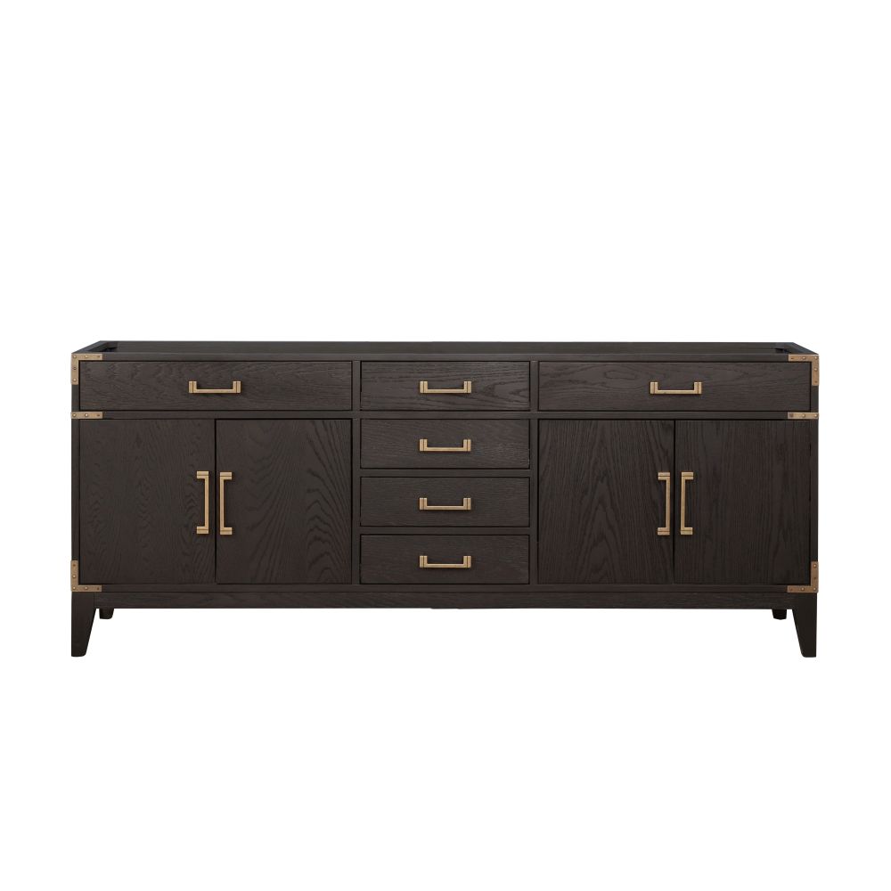 Laurel 80 in W x 22 in. D Brown Oak Double Bath Vanity