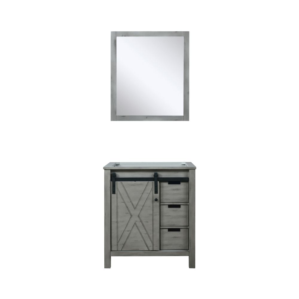 Marsyas 30 in W x 22 in. D Ash Grey Bath Vanity and 28 in Mirror
