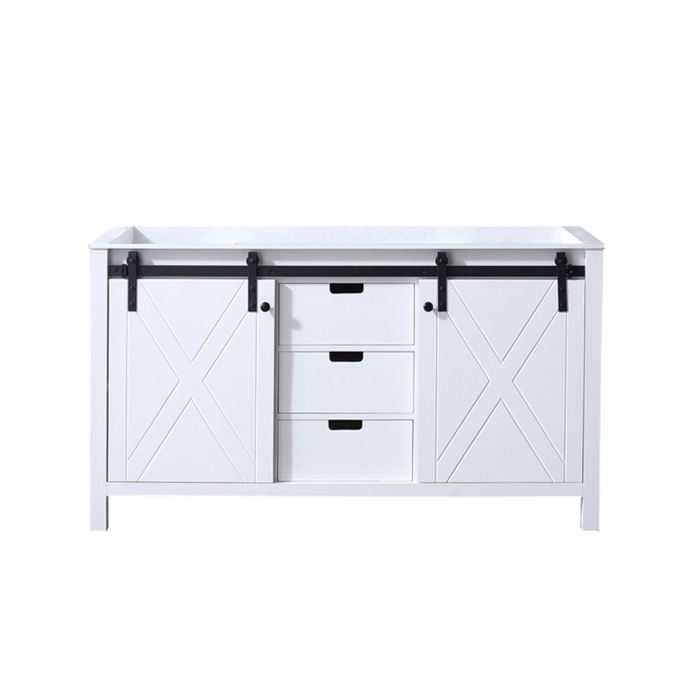 Marsyas 60 in W x 22 in. D White Double Bath Vanity