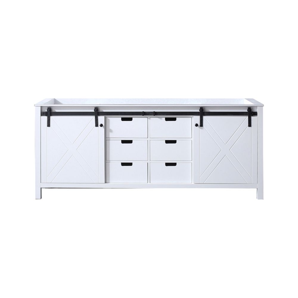 Marsyas 80 in W x 22 in. D White Double Bath Vanity