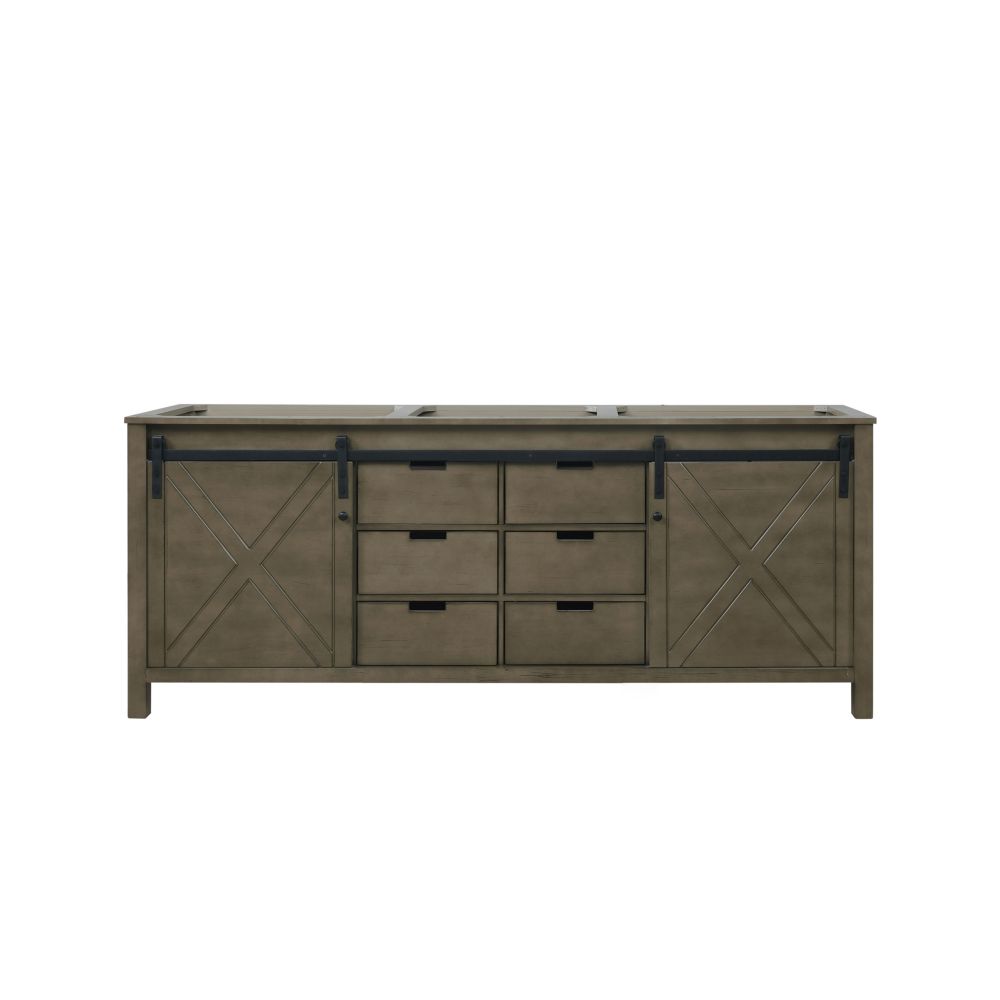 Marsyas 80 in W x 22 in. D Rustic Brown Double Bath Vanity