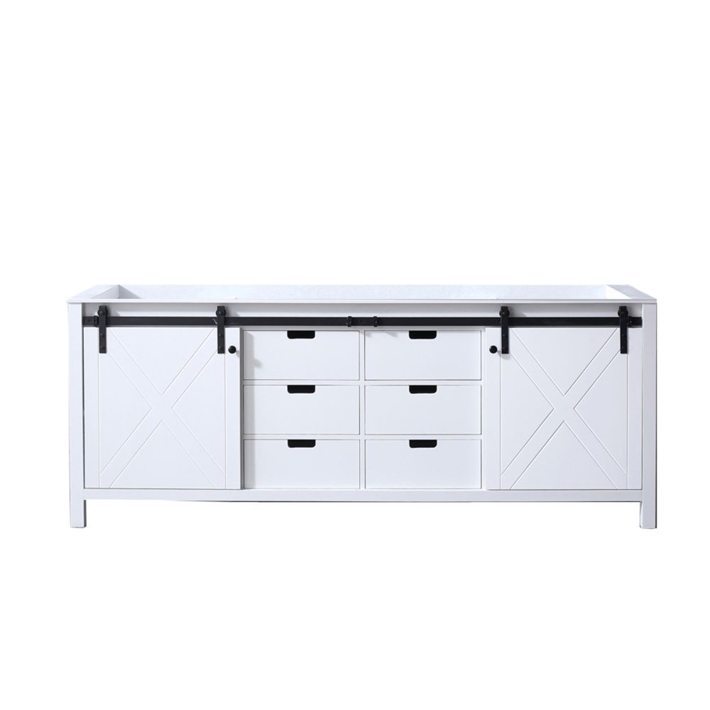 Marsyas 84 in W x 22 in. D White Double Bath Vanity