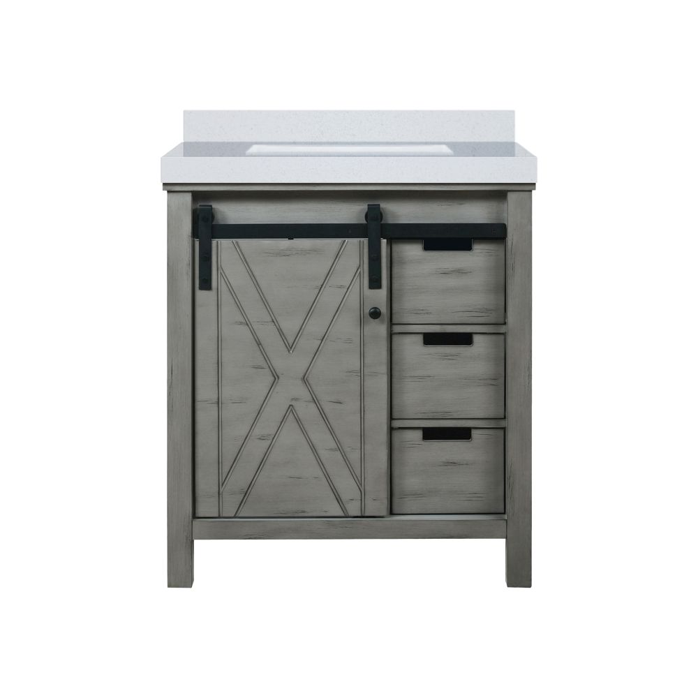 Marsyas 30 in W x 22 in. D Ash Grey Bath Vanity and Cultured Marble Countertop