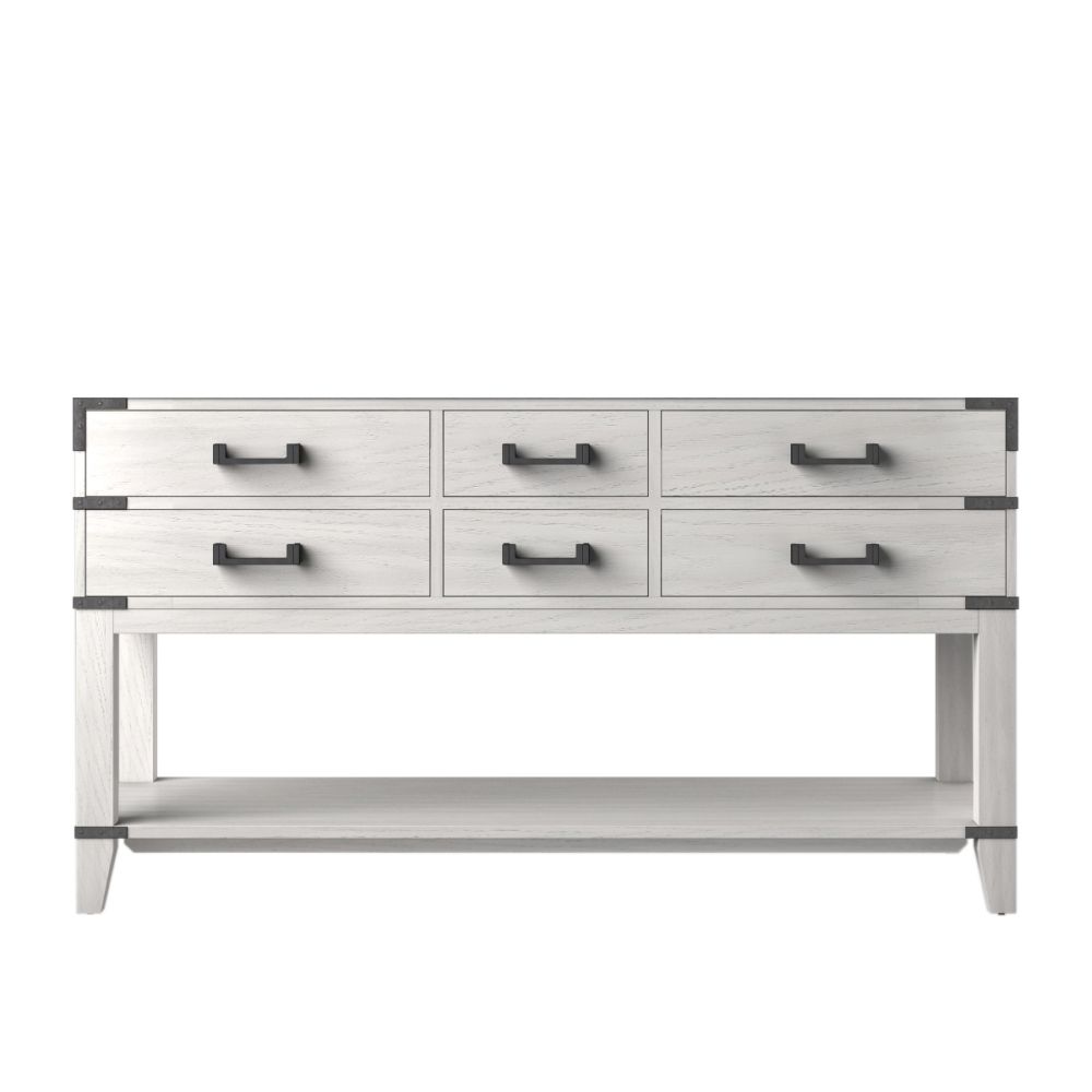 Norwalk 60 in W x 22 in. D White Oak Double Bath Vanity