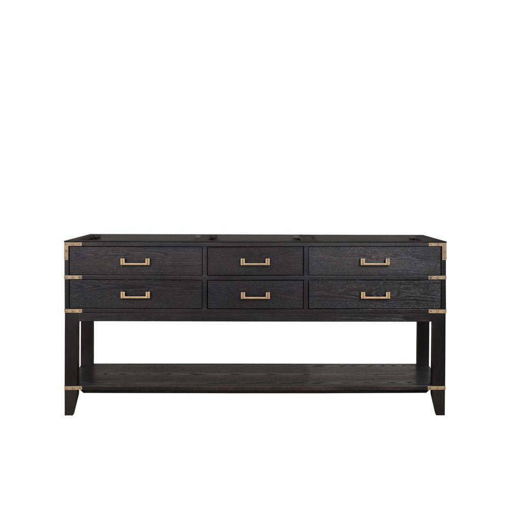 Norwalk 72 in W x 22 in. D Black Oak Double Bath Vanity