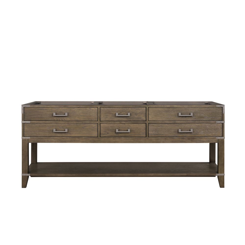 Norwalk 80 in W x 22 in. D Grey Oak Double Bath Vanity